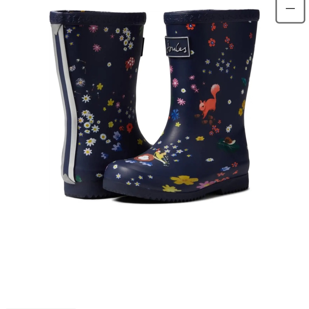 Joules Navy Wonderland kids rain boots ☔️✨